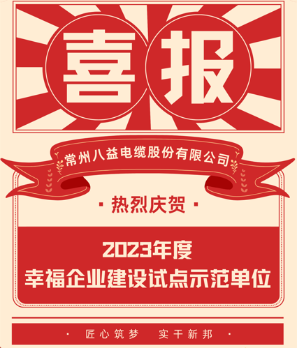 喜訊 八益入選23年度幸福企業(yè)建設(shè)試點示范單位！
